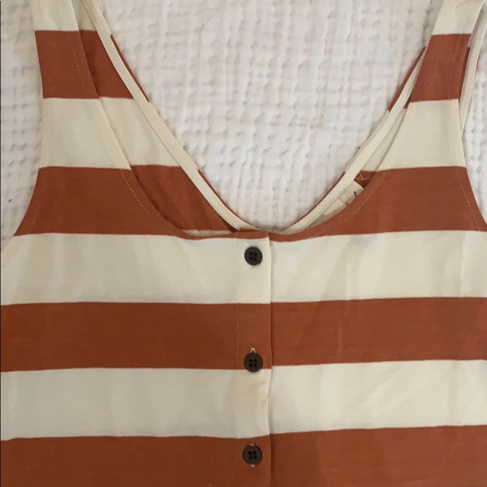 Universal Thread Striped Button Tank Top Small - Picture 2 of 5